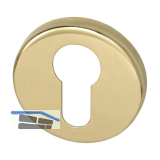 MARCHESI Zylinderrosette PZ, � 50 mm, Messing poliert schutzlackiert, verdeckt