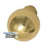 MARCHESI Knopfdr�ckerlochteil Kugelform, � 50 mm, Messing poliert
