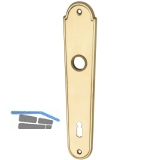 MARCHESI Langschild L�FFELFORM/POSTHORN - BB 90, Messing poliert