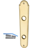 MARCHESI Langschild L�FFELFORM/POSTHORN - WC 90, Messing poliert