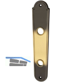 MARCHESI Langschild L�FFELFORM/POSTHORN - WC 90, Messing patiniert