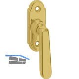 GRUNDMANN Fenstergriff ALT-WIEN 904 - sichtbar geschraubt, 7x35, Messing poliert