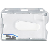 IDENTA Kartenhalter Querformat mit Einschubhilfe 85x54 mm transparent