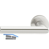 FSB Haust�rhalbgarnitur 70 1076 links, runde Rosette, Aluminium silber eloxiert