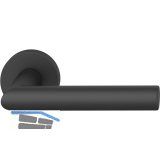 FSB Haust�rhalbgarnitur 70 1076 rechts, runde Rosette, Aluminium schwarz matt