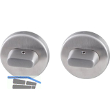 MARCHESI WC-Rosette beiseitig mit Drehknopf, Edelstahl matt