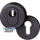 FSB Sicherheitsrosette 73 7393 rund, PZ, Aluminium schwarz matt