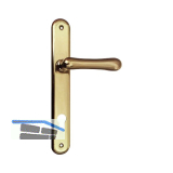 Haust�rdr�ckergt. ELEGANT 22 - auf Langschild PZ88, Messing poliert