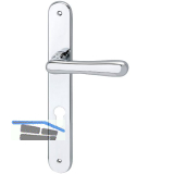 Haust�rdr�ckergt. ELEGANT 22 - auf Langschild PZ88, Messing verchromt