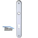 Haust�r - Langschild ELEGANT 22, PZ88, Ansatz 16 mm, Messing verchr