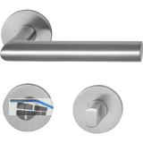 MARCHESI Dr�ckergarnitur GEHRUNG auf Flachrosette WC, Edelstahl matt