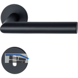 MARCHESI Dr�ckergarnitur GEHRUNG auf Flachrosette BB, Edelstahl schwarz matt