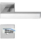 MARCHESI Dr�ckergarnitur SQUARE auf Flachrosette BB, Edelstahl matt