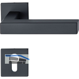 MARCHESI Dr�ckergarnitur SQUARE auf Flachrosette PZ, Edelstahl schwarz matt