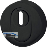 SOLIDO Zylinderrosette au�en rund, Kernziehschutz, schwarz pulverbeschichtet