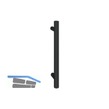 MARCHESI T�rgriff 4800 gerade, 1200 mm, Edelstahl schwarz matt pulverbeschichtet