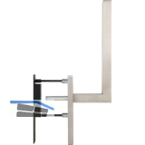 MARCHESI Hebeschiebegarnitur MALM� mit Muschelgriff, Edelstahl matt