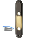 MARCHESI Langschild SCH�NBRUNN - WC 90, Messing patiniert