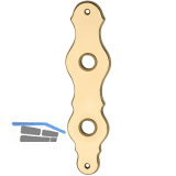 MARCHESI Langschild L�FFELFORM - WC 90, Messing poliert