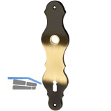 MARCHESI Langschild L�FFELFORM, BB 90, Messing patiniert