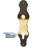 MARCHESI Langschild L�FFELFORM - PZ 88, Messing patiniert