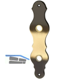 MARCHESI Langschild L�FFELFORM - WC 90, Messing patiniert