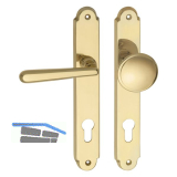 MARCHESI FH Wechselgarnitur ALT-WIEN - auf Schild PZ88, links, Messing poliert