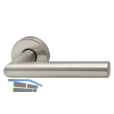 MARCHESI Dr�cker-Halbgarnitur GEHRUNG - auf Rosette, Edelstahl matt