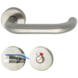 MARCHESI Dr�ckergarnitur HARMONIE - auf Rosette WC, 38 - 45, Edelstahl, rot wei�