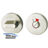 WC-Rosetten Edelstahl, Kunststoff Unterkonstruktion, � 52 x 10, rot/wei�