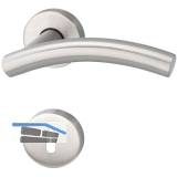 MARCHESI Dr�ckergarnitur MOSKAU - auf Rosette BB, 38 - 45, Edelstahl matt