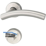 MARCHESI Dr�ckergarnitur MOSKAU - auf Rosette WC, 38 - 45, Edelstahl matt