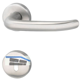 FH-Dr�ckergarnitur BR�NN - auf Rosette WC (Rot, wei�), 38 - 45, Edelstahl matt