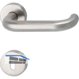 FH-Dr�ckergarnitur HARMONIE - auf Rosette BB, 38 - 45, Edelstahl matt