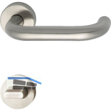 FH-Dr�ckergarnitur HARMONIE - auf Rosette WC, 38 - 45, Edelstahl matt