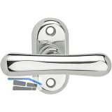 MARCHESI Fenstergriff ELEGANT - sichtbar geschraubt, 7x35, Messing verchromt