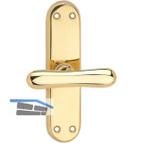 MARCHESI Fenstergriff ELEGANT - sichtbar geschraubt, Messing poliert