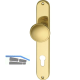 MARCHESI FH Knopflangschild ELEGANT 22 - PZ 88, Messing poliert