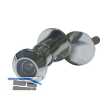 T�rgucker � 12 mm, Weitwinkel 170�, TS 50-80 mm, Messing verchromt