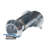 T�rgucker � 14 mm, Weitwinkel 170�, TS 25-45 mm, Messing verchromt