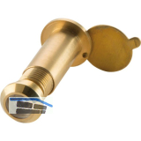 T�rgucker � 12 mm, Weitwinkel 170�, TS 35-80 mm, Messing poliert