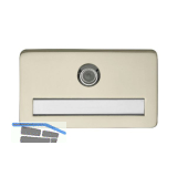 FH Namensschild m.T�rgucker, 120x70x6, Linse 170�, TS 34-44, neusilber