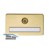 FH Namensschild m.T�rgucker, 120x70x6, Linse 170�,TS 35-46,Messing pol