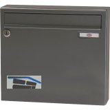 RENZ Aufh�ngebriefkasten SERIE 17 - 370 x 330 x 100, graualuminium RAL 9007