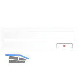 RENZ Frontplatte kombinierbar, eckig, 300 x 110 mm, Stahl wei� RAL 9016