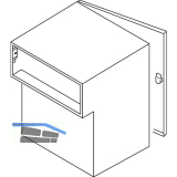 RENZ Durchwurfbriefkasten gerade,300x330x205 mm,Mauerst�rke 225mm,Stahl verzinkt
