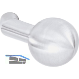 OGRO Knopfdr�ckerlochteil PREMIUM 8548 V FS - ohne Rosette, Alu. silber elox.