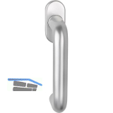 OGRO Fenstergriff PREMIUM 4100SO - verdeckt geschr., VK 7 x 20 - 40, silber elox