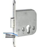 WG Einstemm-Riegelschloss WG 48 R PZ, DM 60 mm, Edelstahl-Effekt