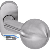 OGRO T�rknopf RENOVI 3548 VOFS,Rosette 30x68x10,gekr�pfter Knopf,silber eloxiert